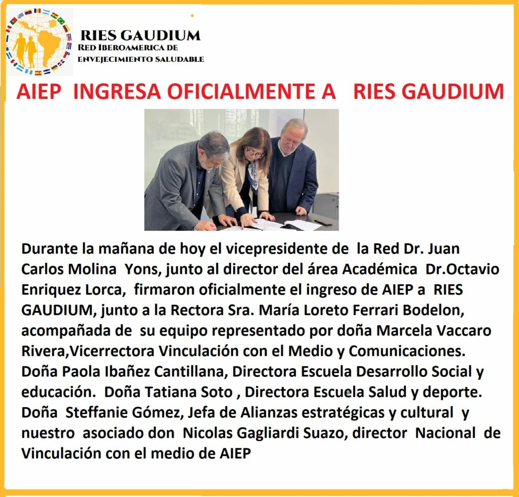 AIEP se une oficialmente a la Red RIES GAUDIUM