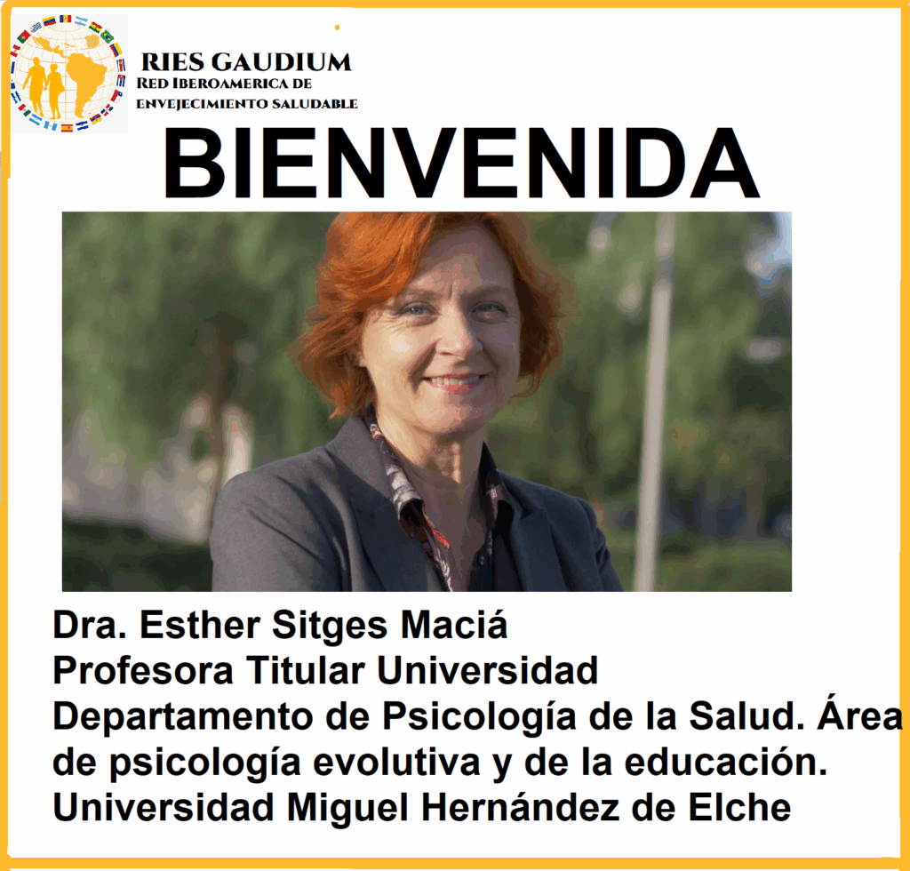 Bienvenida a la Dra. Esther Sitges Maciá a RIES Gaudium