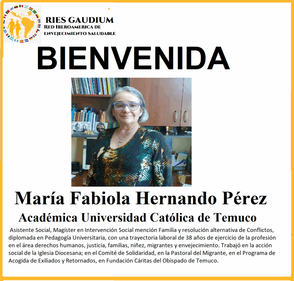 Bienvenida a María Fabiola Hernando Pérez a RIES Gaudium
